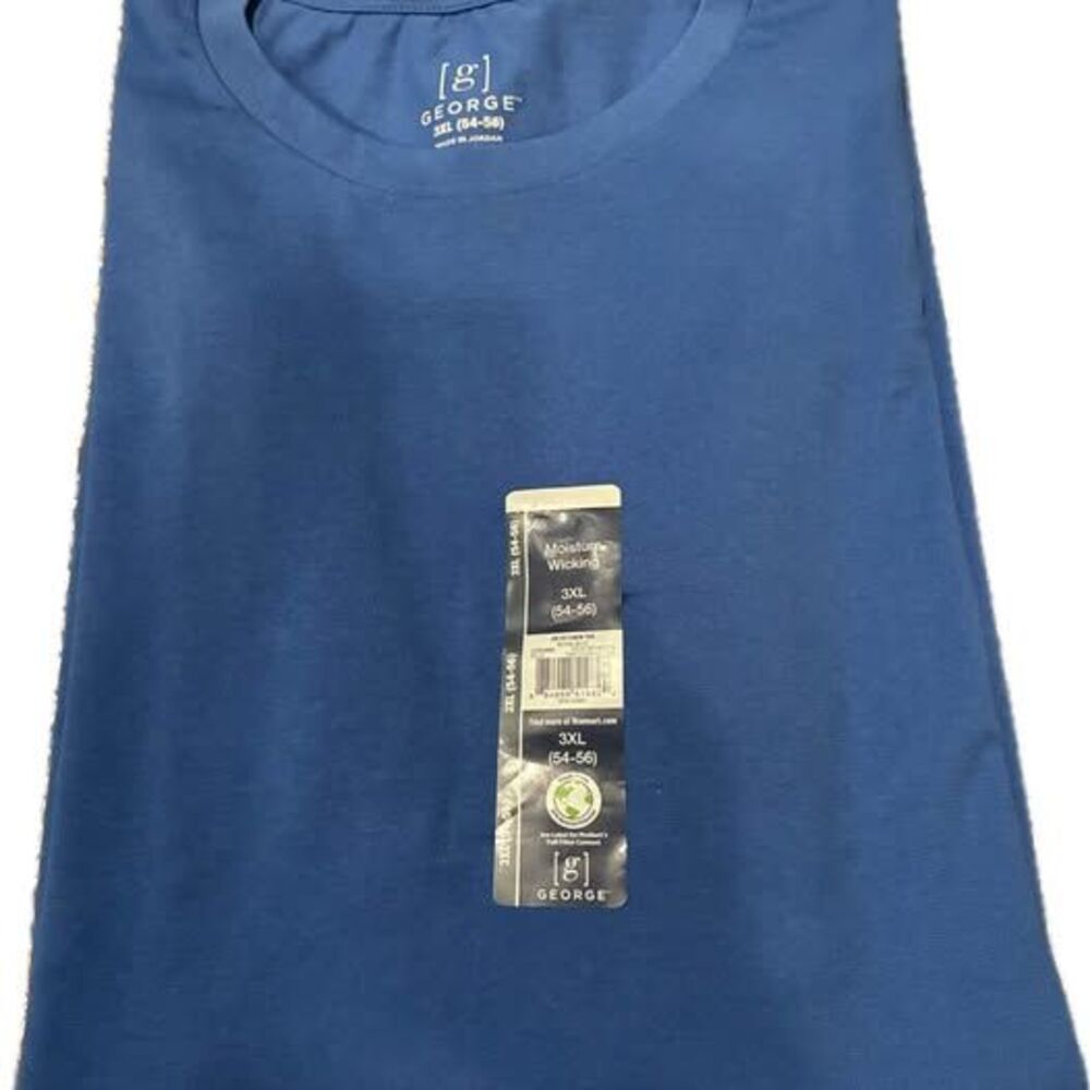 George Royal Blue Moisture Wicking Crew Neck T-Shirt 3XL (54-56)
